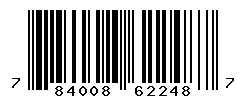 UPC barcode number 784008622487