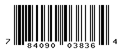 UPC barcode number 784090038364