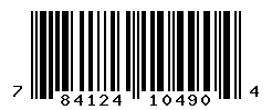 UPC barcode number 784124104904