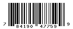 784190477599 barcode