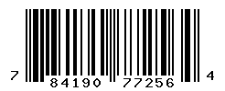 UPC barcode number 784190772564