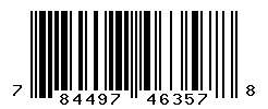 UPC barcode number 784497463578