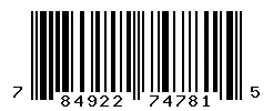 UPC barcode 784922747815