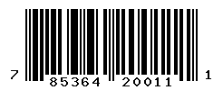 UPC barcode number 785364200111