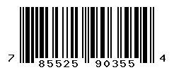 UPC barcode number 785525903554