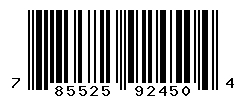 UPC barcode number 785525924504