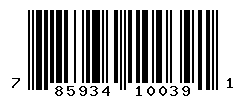 UPC barcode number 785934100391
