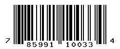 UPC barcode number 785991100334