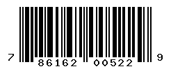 UPC barcode number 786162005229