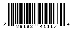 UPC barcode number 786162411174