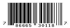 UPC barcode number 786665301187
