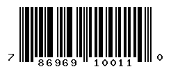 UPC barcode number 786969100110