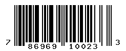 UPC barcode number 786969100233
