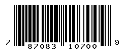 UPC barcode number 787083107009
