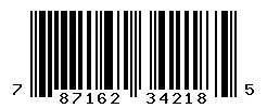 UPC barcode 787162342185