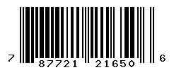 UPC barcode number 787721216506