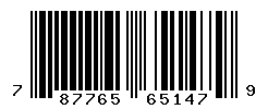 UPC barcode number 787765651479