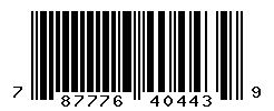 UPC barcode number 787776404439