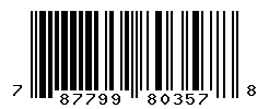 UPC barcode number 787799803578