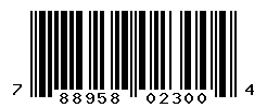 UPC barcode number 788958023004