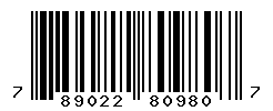 UPC barcode number 789022809807