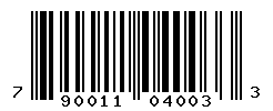 UPC barcode number 790011040033