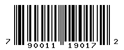 UPC barcode number 790011190172