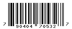 UPC barcode number 790404705327