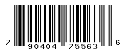 UPC barcode number 790404755636
