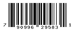 UPC barcode number 790996295831