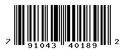 UPC barcode number 791043401892