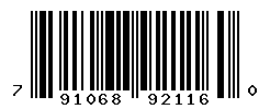 UPC barcode number 791068921160