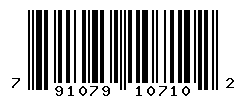 UPC barcode number 791079107102