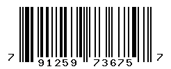 UPC barcode number 791259736757
