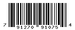 UPC barcode number 791270910754