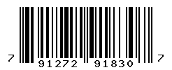 UPC barcode number 791272918307