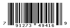 UPC barcode number 791273494169