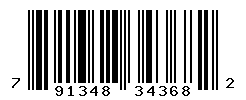 UPC barcode number 791348343682