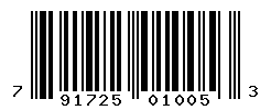 UPC barcode number 791725010053