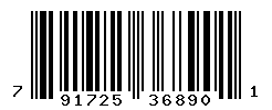 UPC barcode number 791725368901
