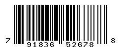 UPC barcode number 791836526788