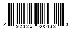 UPC barcode number 792125004321