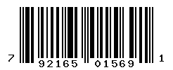 UPC barcode number 792165015691