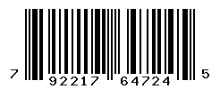 UPC barcode number 792217647245