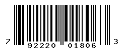 UPC barcode number 792220018063