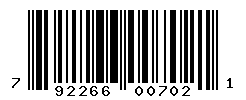 UPC barcode number 792266007021