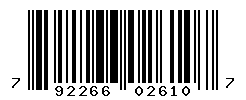 UPC barcode number 792266026107