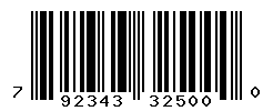 UPC barcode number 792343325000