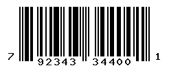 UPC barcode number 792343344001