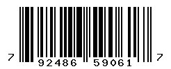 UPC barcode 792486590617